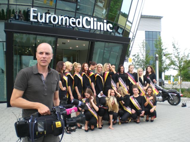 Drehaufnahmen in der Euromed Klinik in Fuerth mit Miss Deutschland 2012