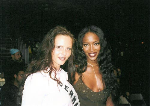Miss Deutschland 2001 und Naomi Campbell